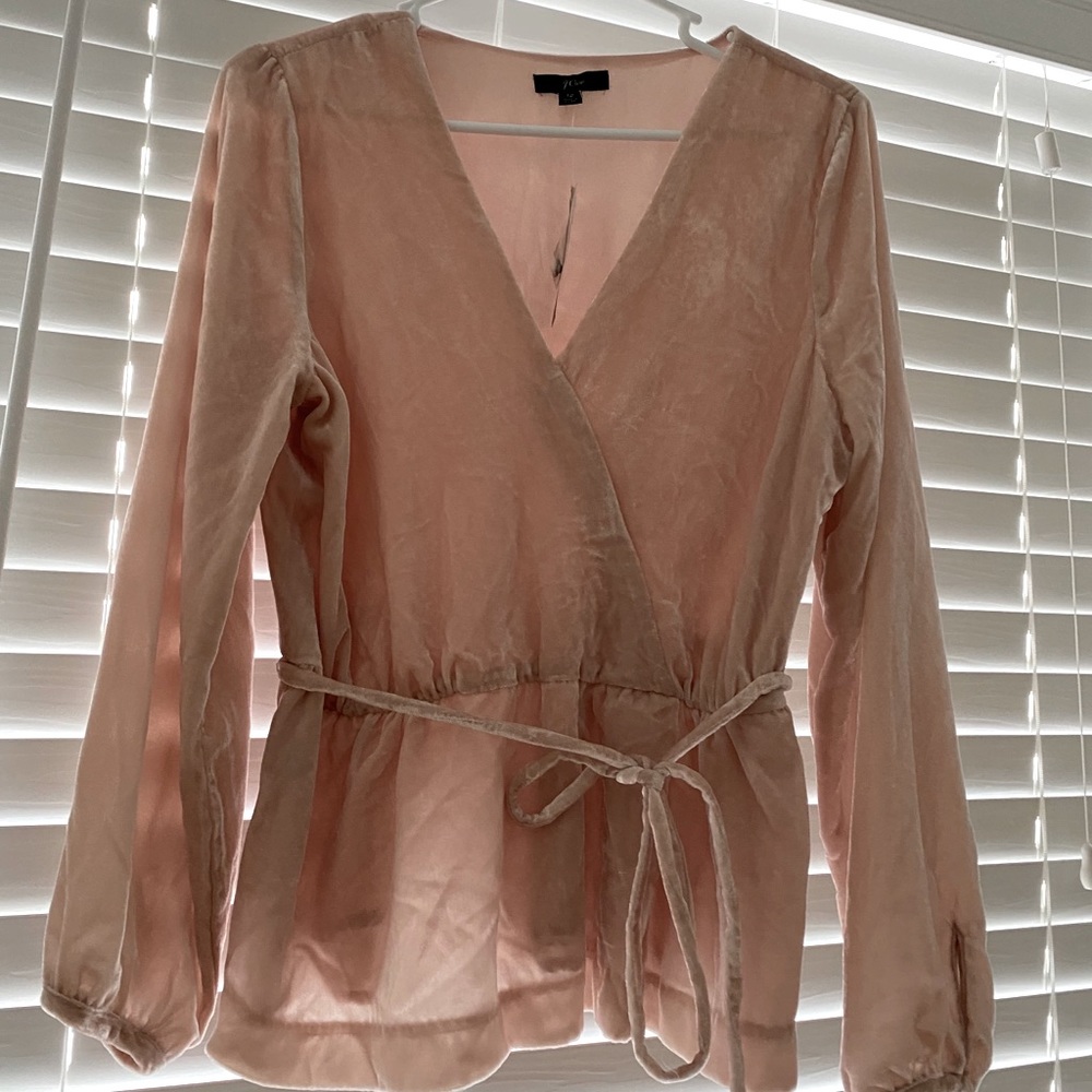 J crew velvet like top